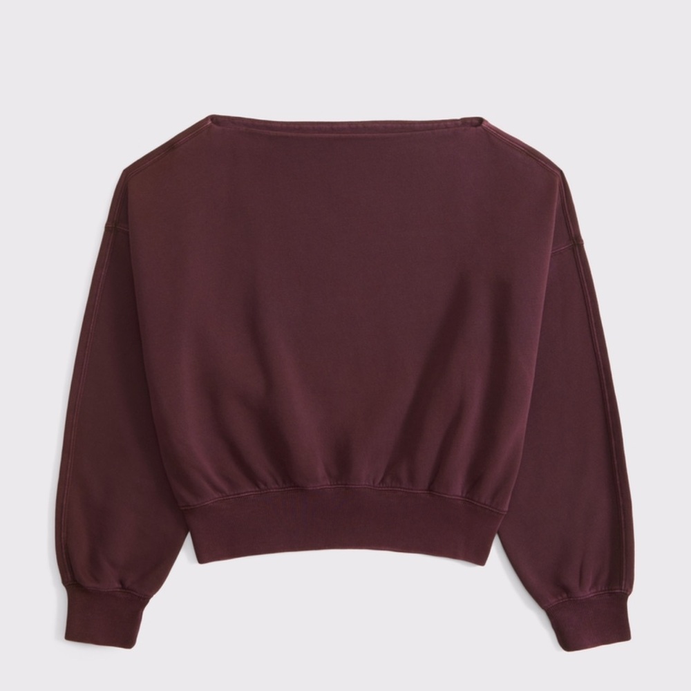 Abercrombie & Fitch Burgundy Sunday Slash Sweater